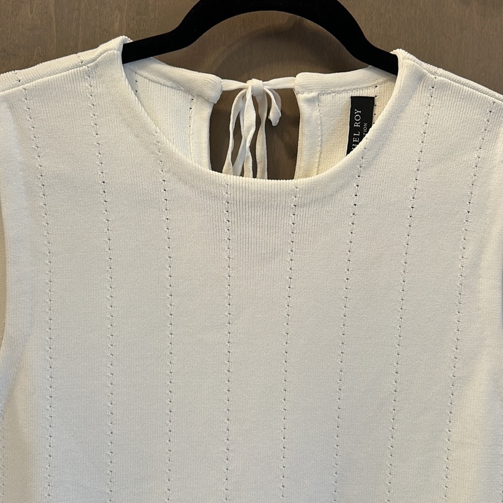 Rachel Roy Collection Ivory Knit Keyhole Back Size XL NWOT - Picture 5 of 11
